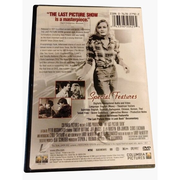 The Last Picture Show DVD 1971 Directors Cut Special Edition - Picture 2 of 5